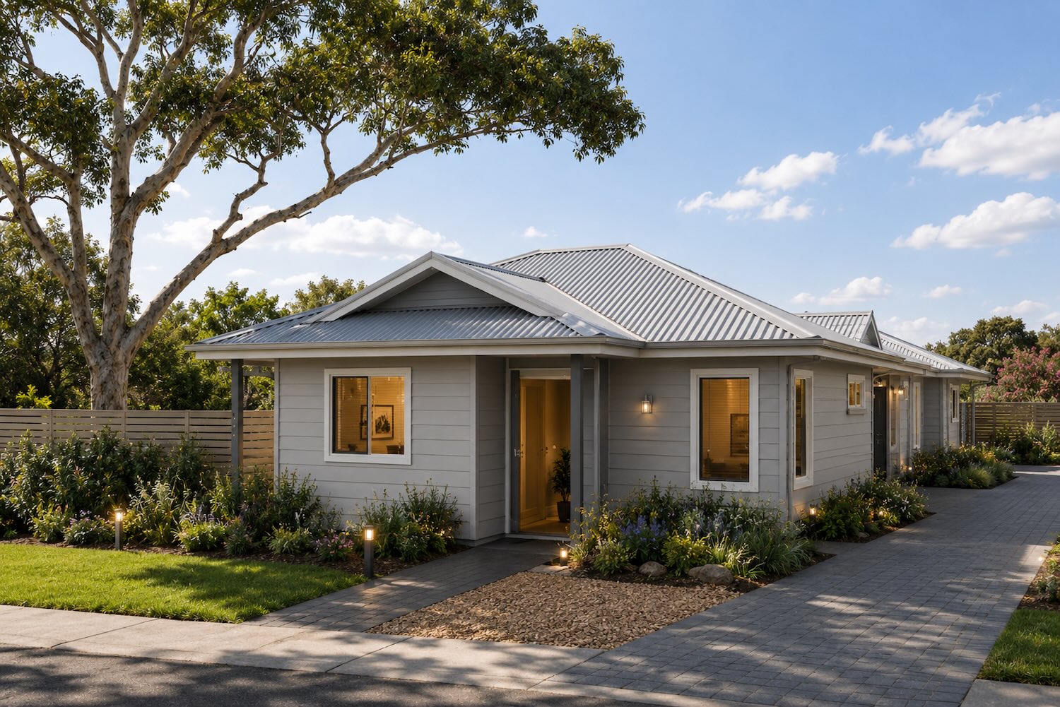 Metrostrata property developers perth builders triplex mirrabooka social housing silver level timber frame construction render