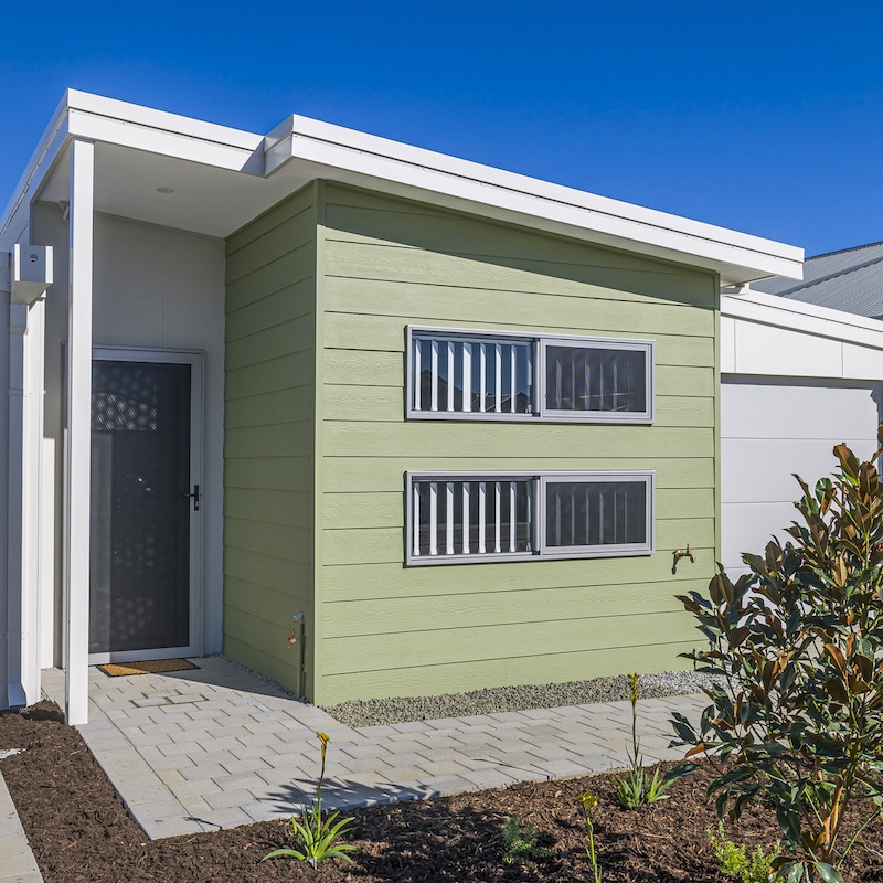 metrostrata property developments perth builders duplex side by side timber framed construction green external forrestdale